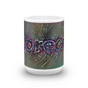 Doreen Mug Dark Rainbow 15oz front view