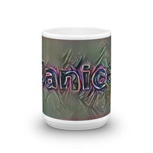 Load image into Gallery viewer, Janice Mug Dark Rainbow 15oz front view