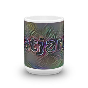 Tatjana Mug Dark Rainbow 15oz front view