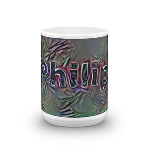 Philip Mug Dark Rainbow 15oz front view