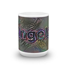 Load image into Gallery viewer, Angela Mug Dark Rainbow 15oz front view