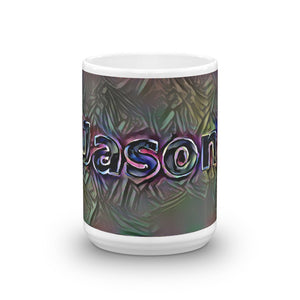 Jason Mug Dark Rainbow 15oz front view