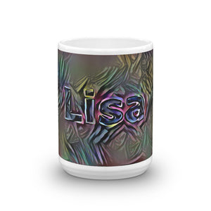 Lisa Mug Dark Rainbow 15oz front view