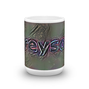 Greyson Mug Dark Rainbow 15oz front view