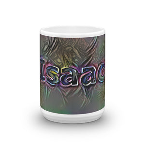 Isaac Mug Dark Rainbow 15oz front view