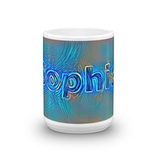 Load image into Gallery viewer, Sophia Mug Night Surfing 15oz front view