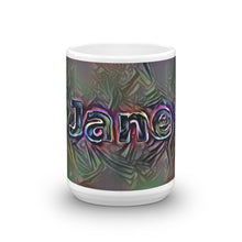 Load image into Gallery viewer, Jane Mug Dark Rainbow 15oz front view
