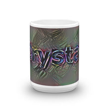Load image into Gallery viewer, Crystal Mug Dark Rainbow 15oz front view