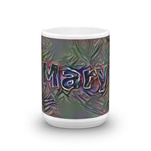 Load image into Gallery viewer, Mary Mug Dark Rainbow 15oz front view