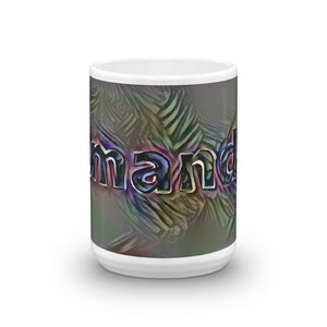 Amanda Mug Dark Rainbow 15oz front view