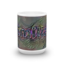 Load image into Gallery viewer, Emilia Mug Dark Rainbow 15oz front view