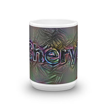 Load image into Gallery viewer, Cheryl Mug Dark Rainbow 15oz front view