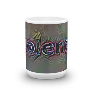 Jolene Mug Dark Rainbow 15oz front view