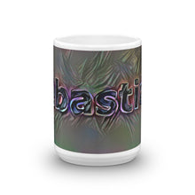 Load image into Gallery viewer, Sebastian Mug Dark Rainbow 15oz front view