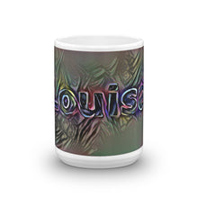 Load image into Gallery viewer, Louisa Mug Dark Rainbow 15oz front view