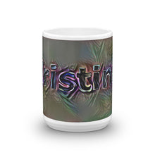 Load image into Gallery viewer, Kristina Mug Dark Rainbow 15oz front view