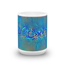 Load image into Gallery viewer, Alexa Mug Night Surfing 15oz front view