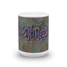 Load image into Gallery viewer, Mila Mug Dark Rainbow 15oz front view