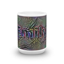 Load image into Gallery viewer, Emily Mug Dark Rainbow 15oz front view