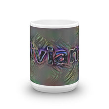 Load image into Gallery viewer, Viviana Mug Dark Rainbow 15oz front view