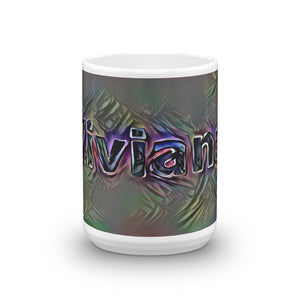 Viviana Mug Dark Rainbow 15oz front view