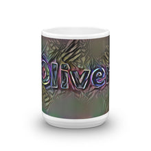 Load image into Gallery viewer, Oliver Mug Dark Rainbow 15oz front view