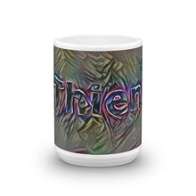 Load image into Gallery viewer, Thien Mug Dark Rainbow 15oz front view