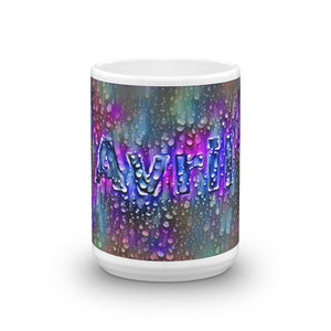 Avril Mug Wounded Pluviophile 15oz front view