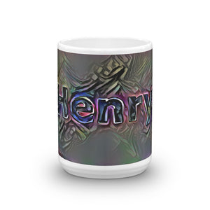 Henry Mug Dark Rainbow 15oz front view