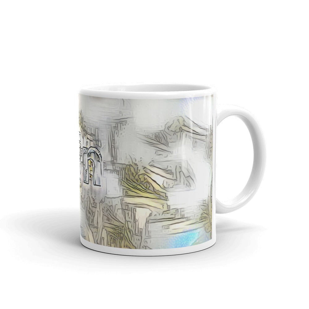 Lin Mug Victorian Fission 10oz left view