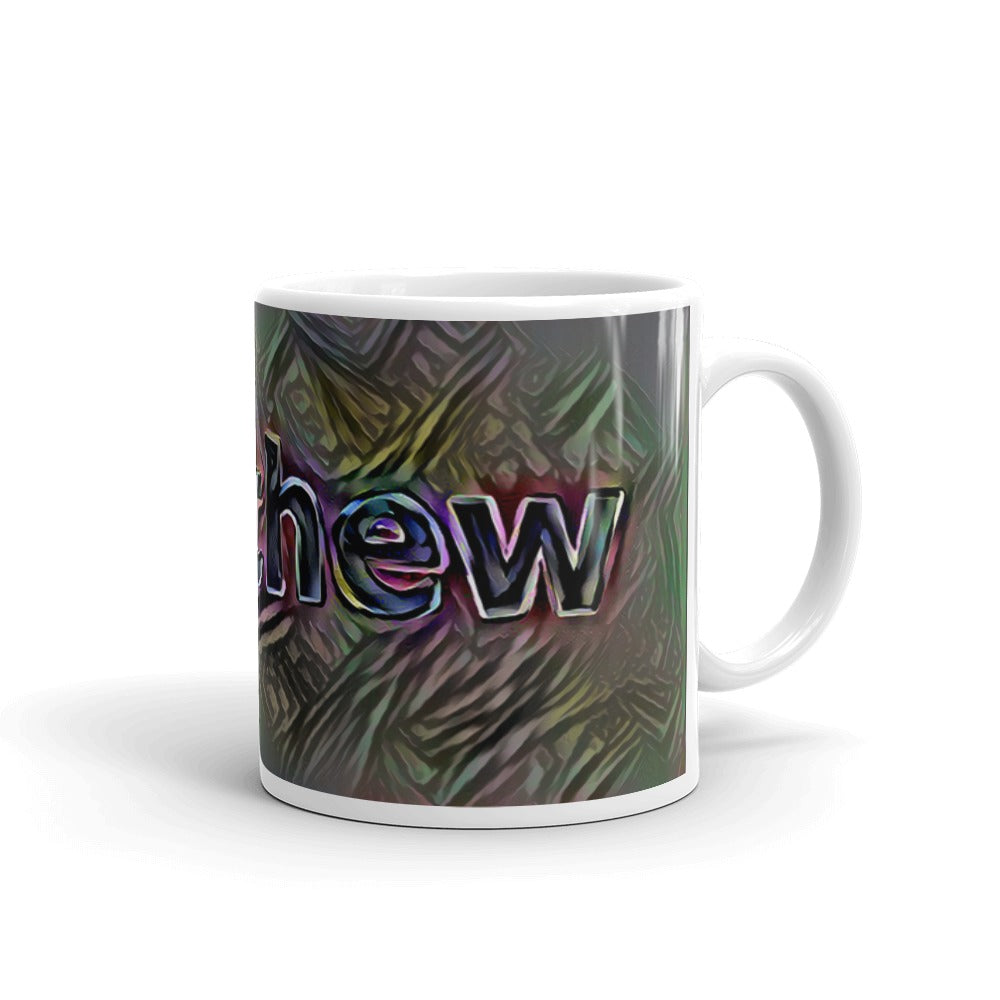 Matthew Mug Dark Rainbow 10oz left view