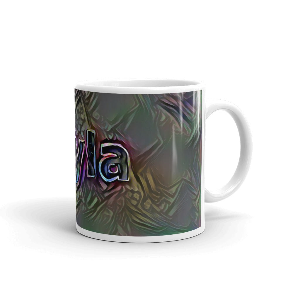 Layla Mug Dark Rainbow 10oz left view