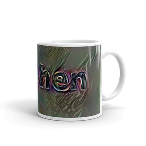 Stephen Mug Dark Rainbow 10oz left view