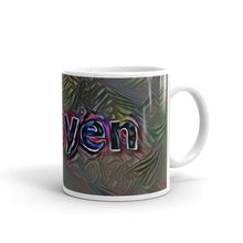Load image into Gallery viewer, Nguyen Mug Dark Rainbow 10oz left view