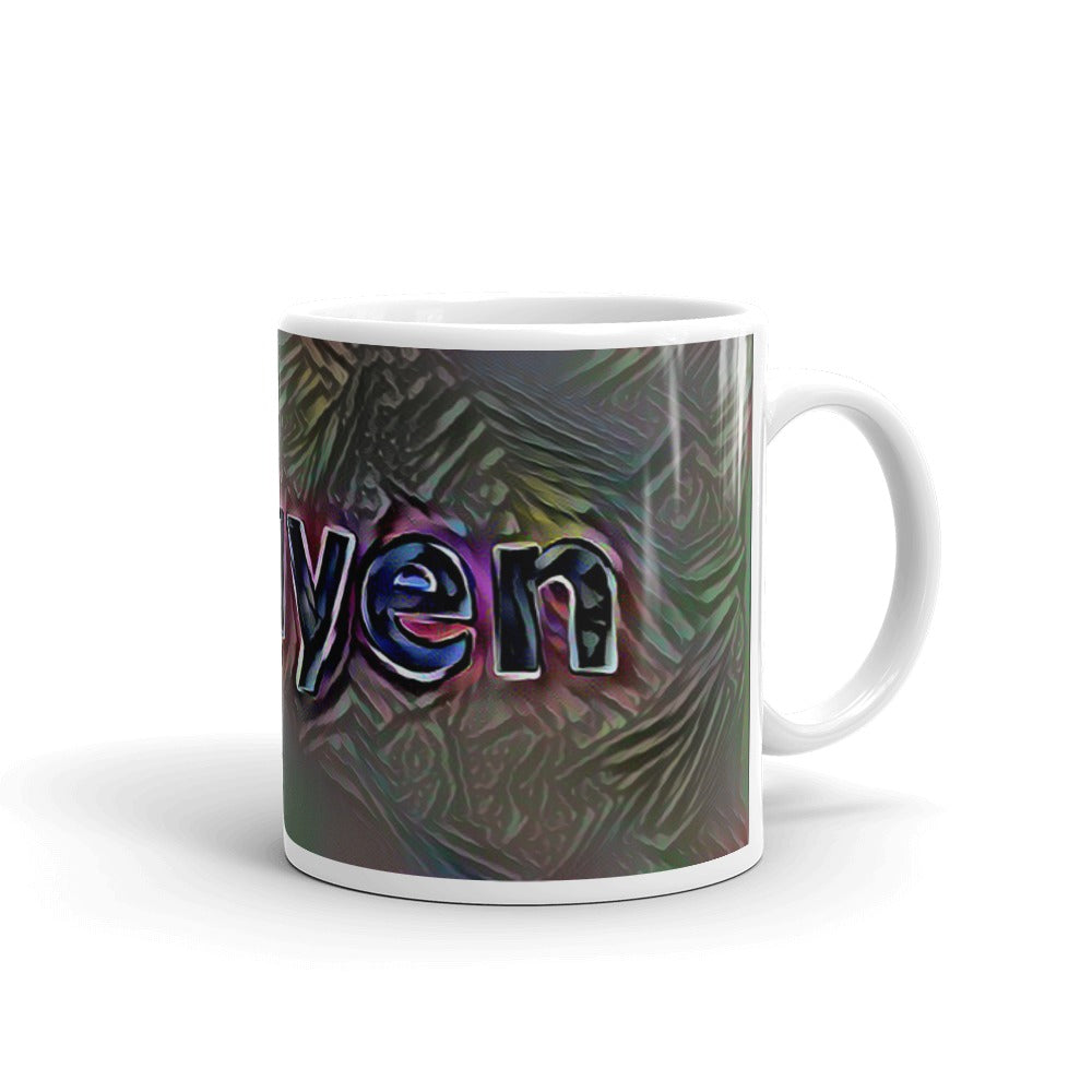 Nguyen Mug Dark Rainbow 10oz left view