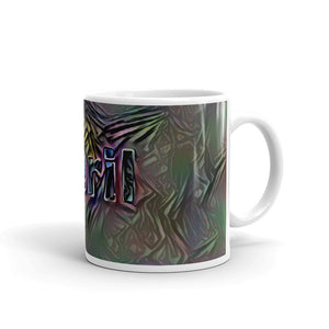 April Mug Dark Rainbow 10oz left view