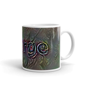 George Mug Dark Rainbow 10oz left view