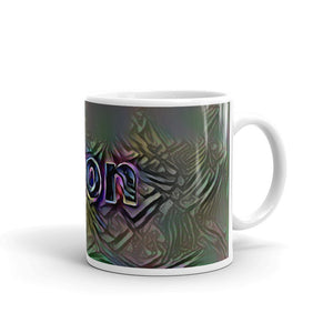 Aron Mug Dark Rainbow 10oz left view