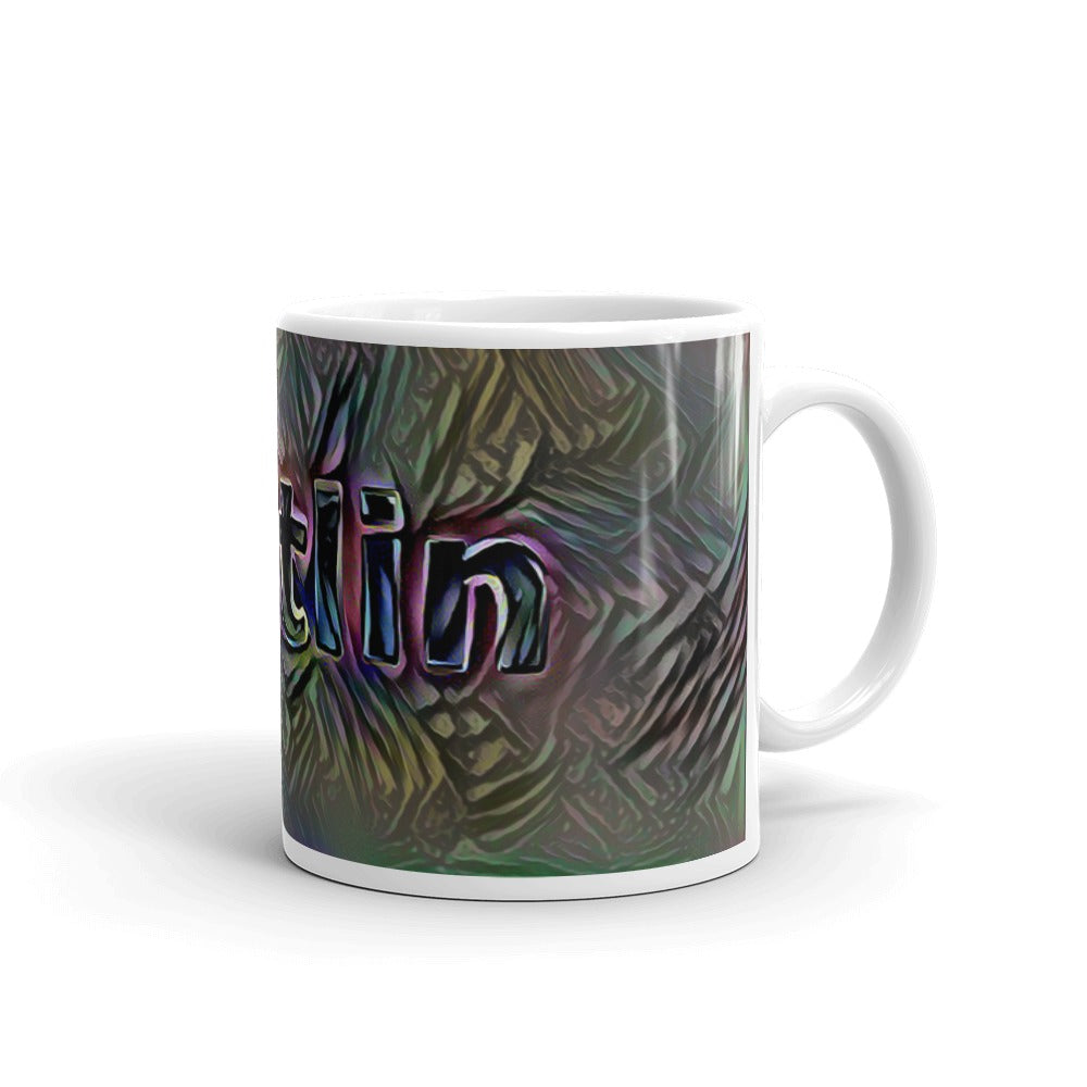 Caitlin Mug Dark Rainbow 10oz left view