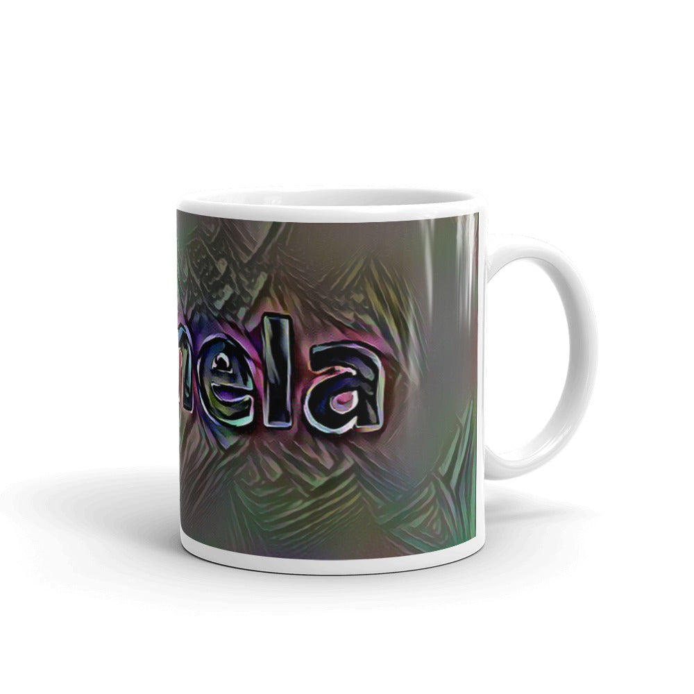 Pamela Mug Dark Rainbow 10oz left view