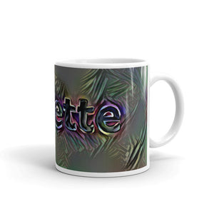 Janette Mug Dark Rainbow 10oz left view