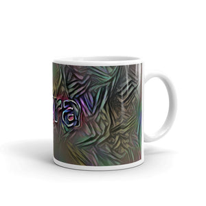 Ezra Mug Dark Rainbow 10oz left view