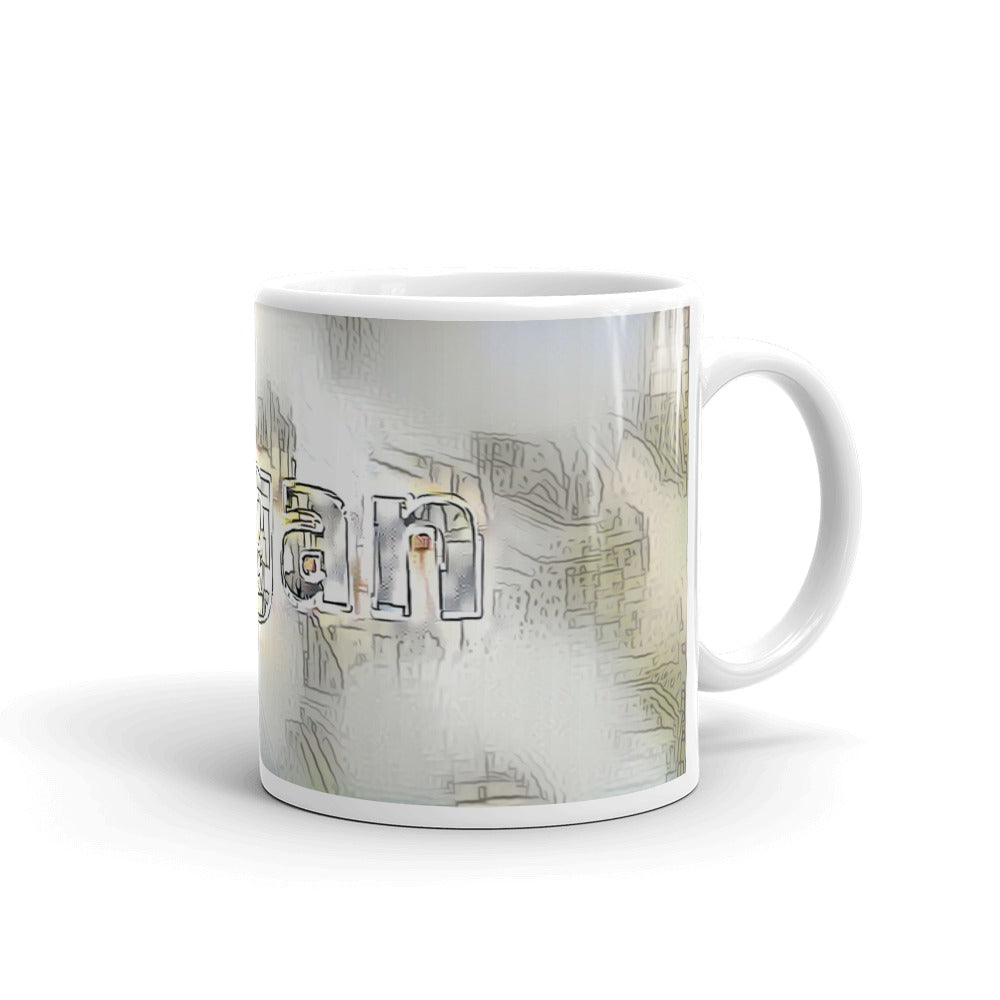 Logan Mug Victorian Fission 10oz left view
