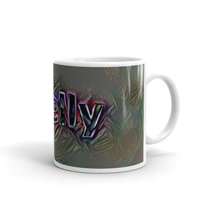 Shelly Mug Dark Rainbow 10oz left view