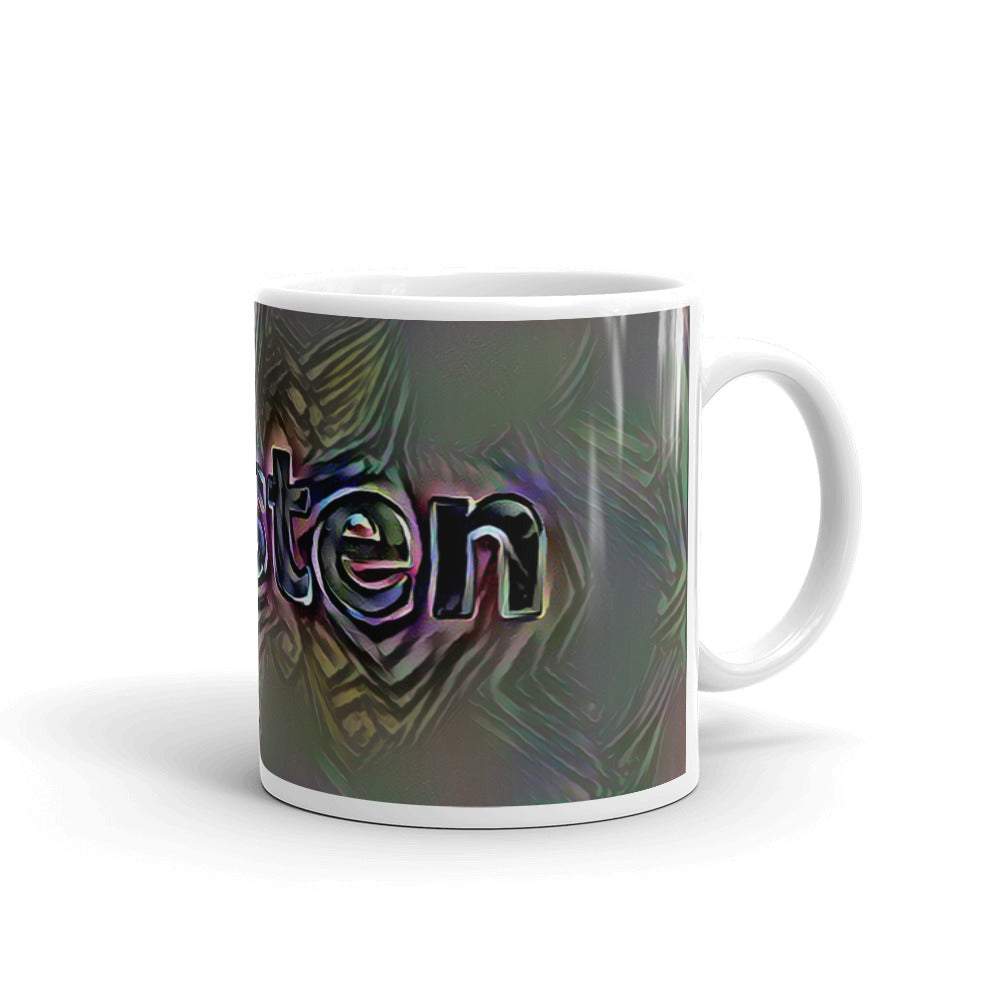 Kirsten Mug Dark Rainbow 10oz left view