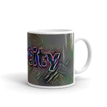 Load image into Gallery viewer, Felicity Mug Dark Rainbow 10oz left view
