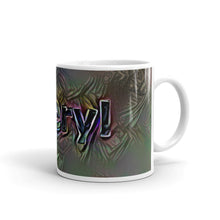 Load image into Gallery viewer, Cheryl Mug Dark Rainbow 10oz left view