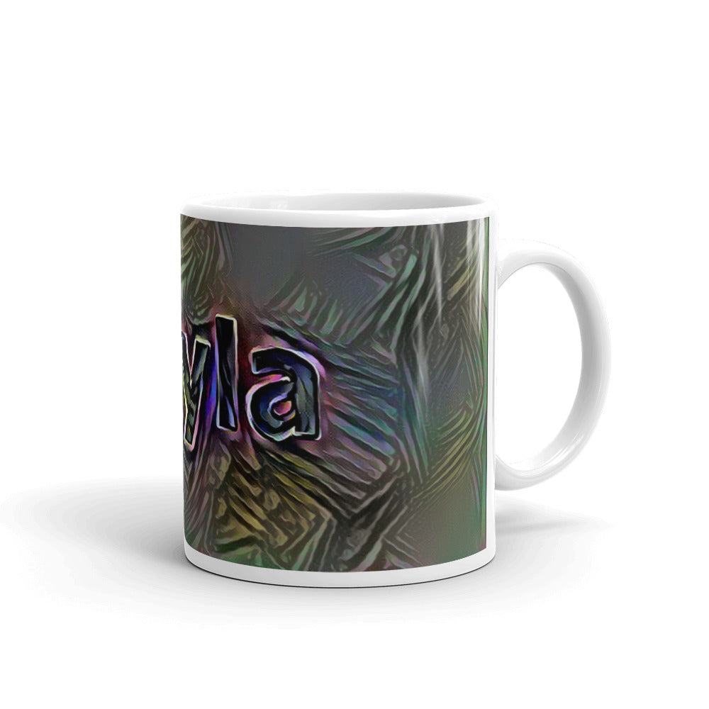 Kayla Mug Dark Rainbow 10oz left view