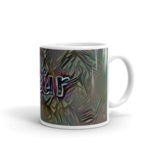 Load image into Gallery viewer, Fleur Mug Dark Rainbow 10oz left view