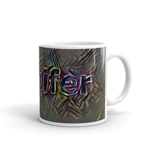 Jennifer Mug Dark Rainbow 10oz left view